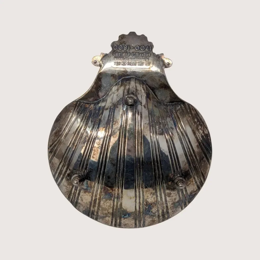 1970s Sheffield Silver Plated Shell Dish Reproduction